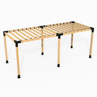 Modaprax 90 X 90mm Free Standing Extended Pergola Hardware Only Kit With Top Rafters