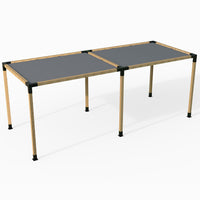 Modaprax 90 X 90mm Free Standing Extended Pergola Hardware Only Kit With Shade Sail