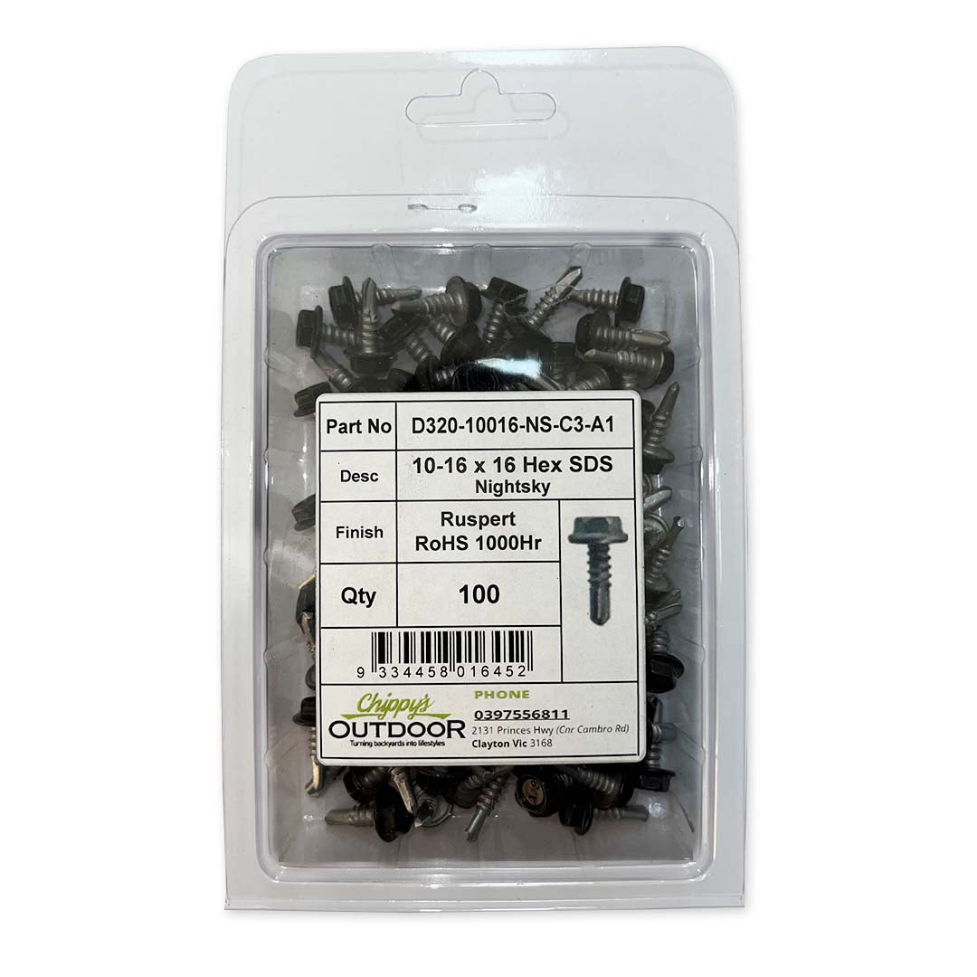 Metal Roofing Screws 10G 16 x 16mm (100pcs)