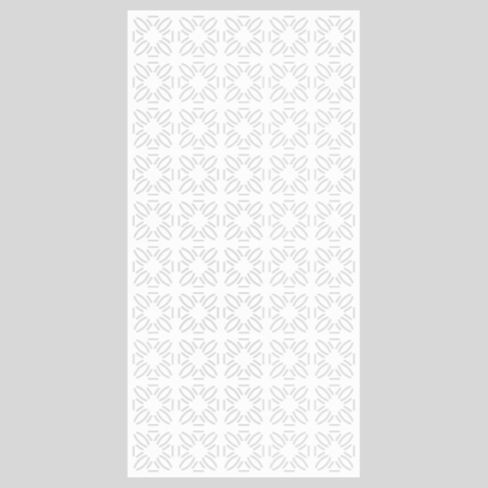 Budget Painted White Steel Screen: Floral Breeze
