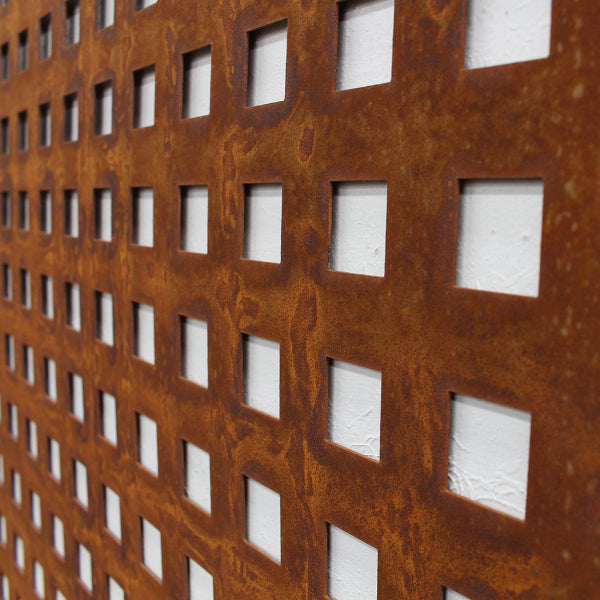 Rust Metal Screen Cube