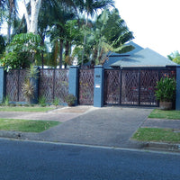 Rust Metal Privacy Screen Vine