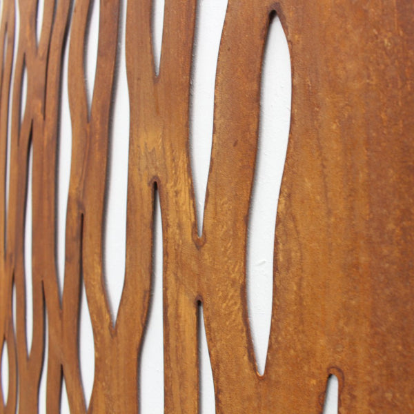 Rust Metal Privacy Screen: Vine