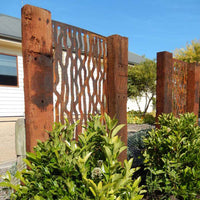 Rust Metal Privacy Screen Vine
