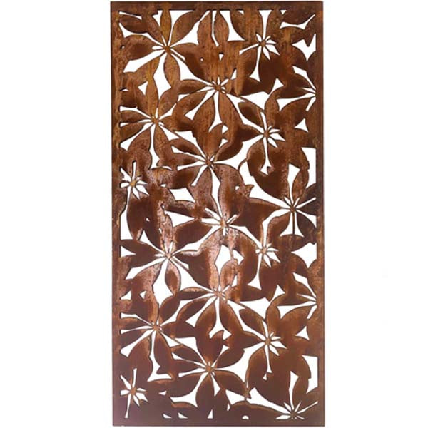 Rust Metal Budget Screen Umbrella Leaf