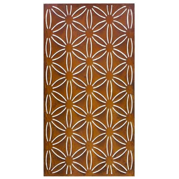 Rust Metal Budget Screen Daisy