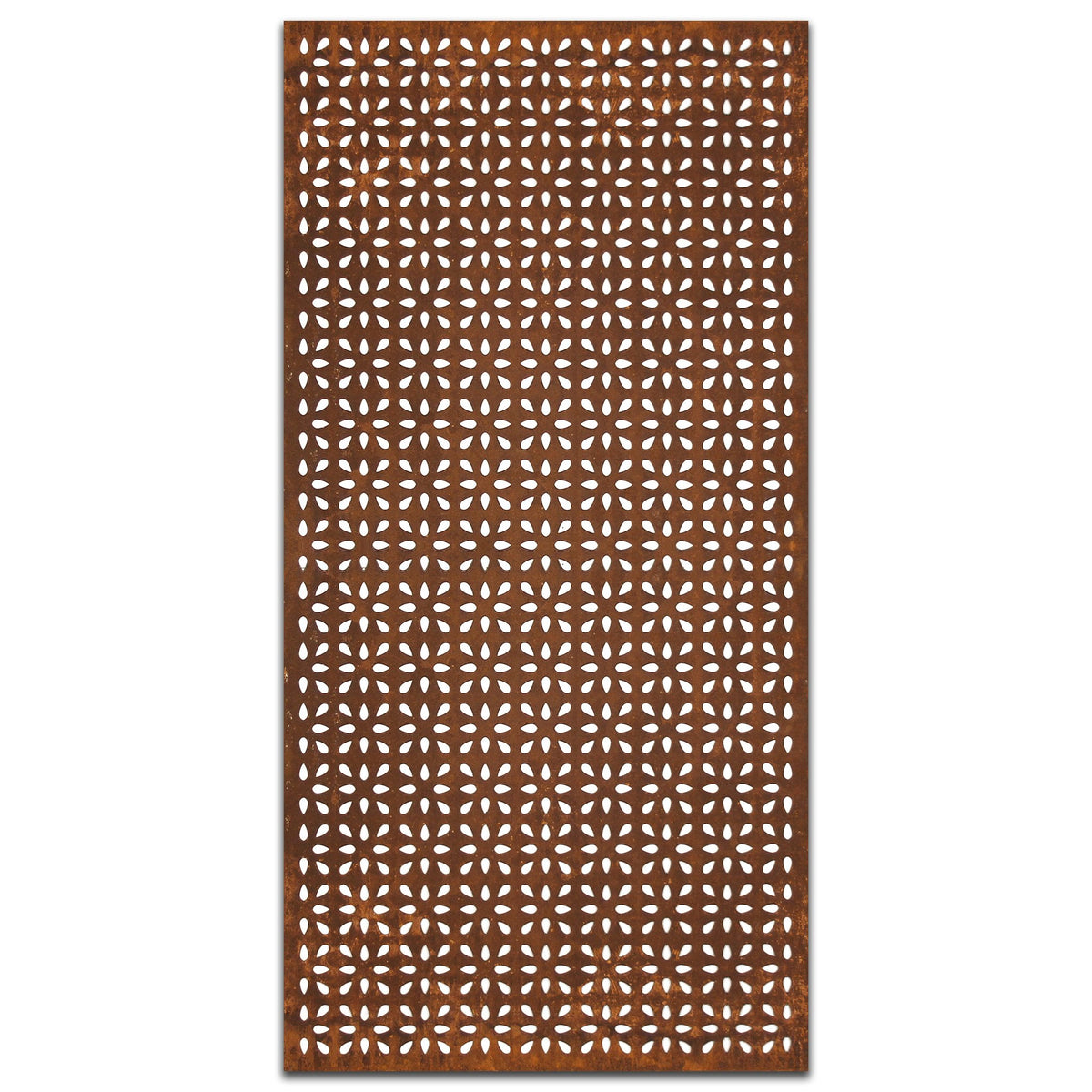 Extra Large Rust Metal Screen: Frangipani