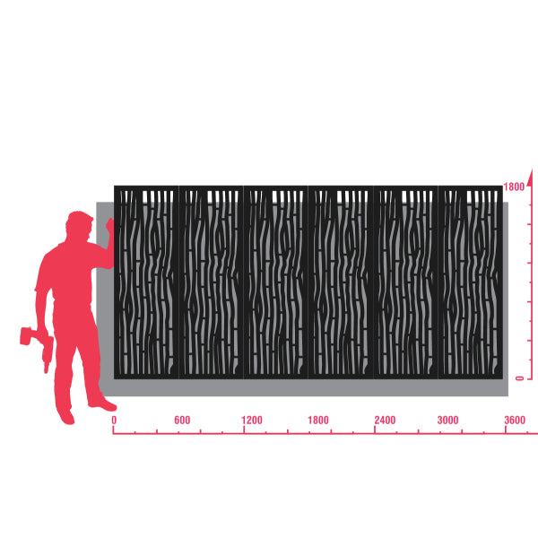 Outdeco Screen Byron Natural Brown
