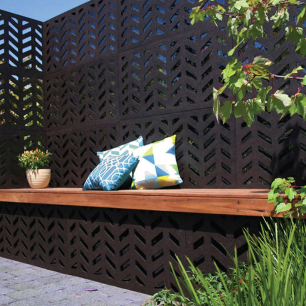 Outdeco Screen Herringbone Natural Brown