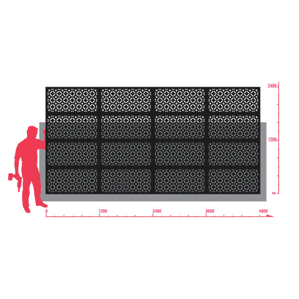 Outdeco Screen Lantern Natural Brown