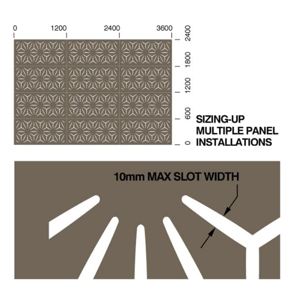 Outdeco Screen Star Anais Natural Brown