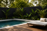 Allure - Pre-Stained Black - F/J Mixed Australian Hardwood Timber Screens