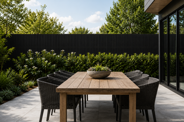 Allure - Pre-Stained Black - F/J Mixed Australian Hardwood Timber Screens