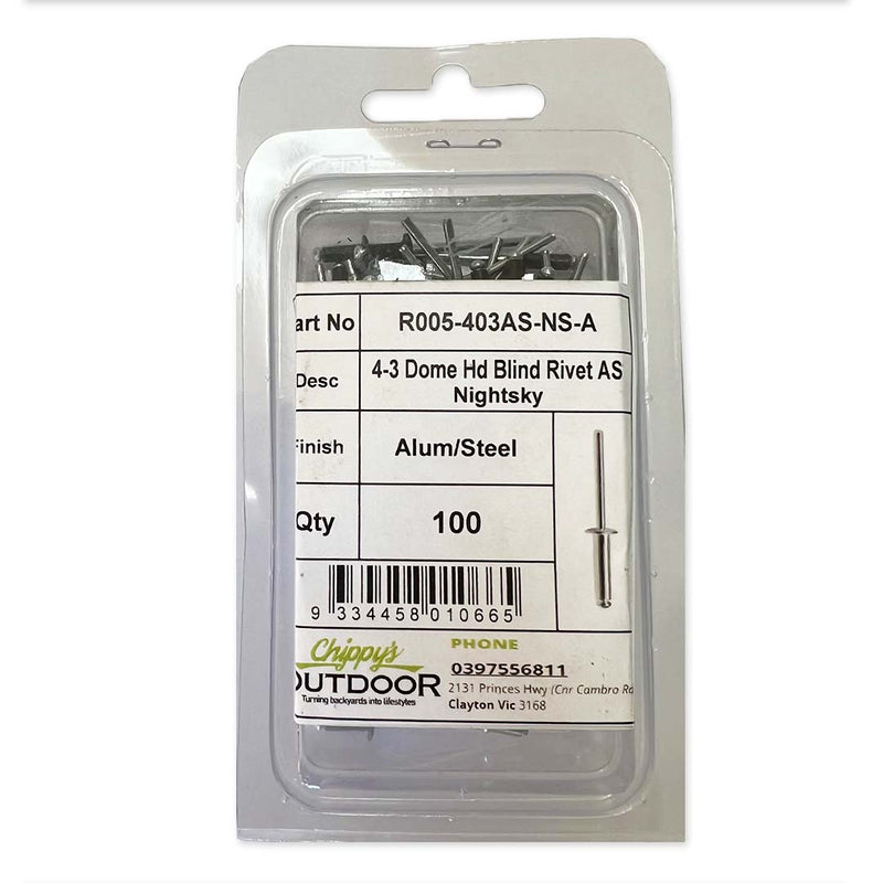 Pop Rivets 1/8 Diameter 3.2mm 100pcs