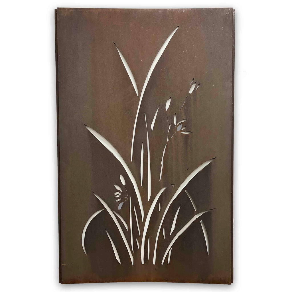 Corten Steel Rust Screens: River Reed
