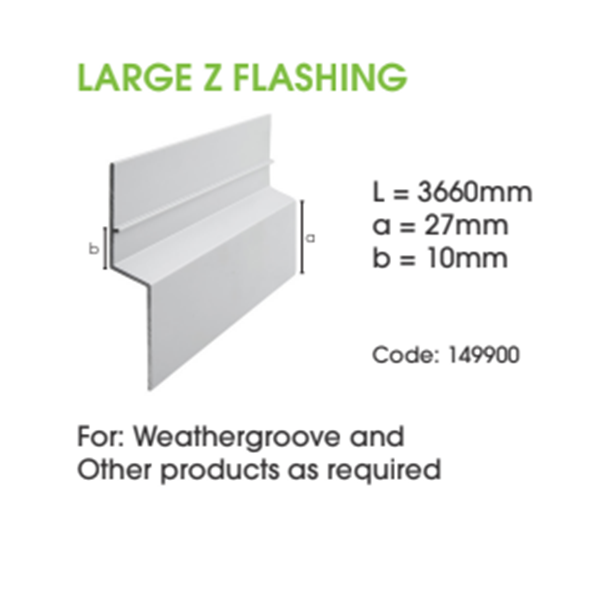 Weathertex Aluminium Large Z Flashing