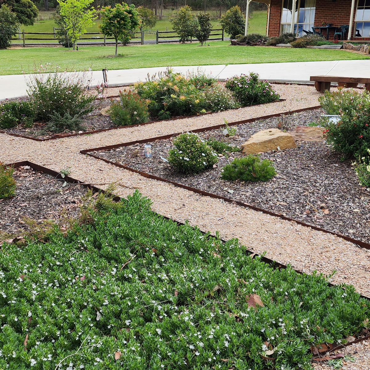 Corten Steel Garden Edging - Flat Edge