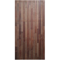 Lotus Premium Designer Hardwood Screens Double Corral - Vertical Slat Merbau F/J Pre - Stained