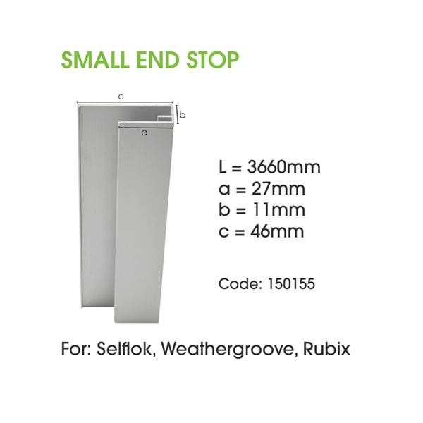 Weathertex Aluminium Small End Stop