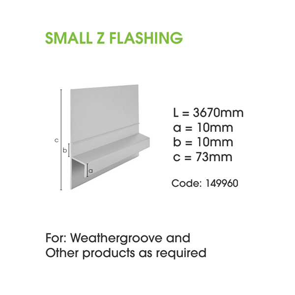 Weathertex Aluminium Small Z Flashing