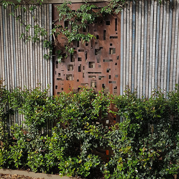 Matrix Rust Metal Screen, Backyard Privacy, Melbourne, Australia ...