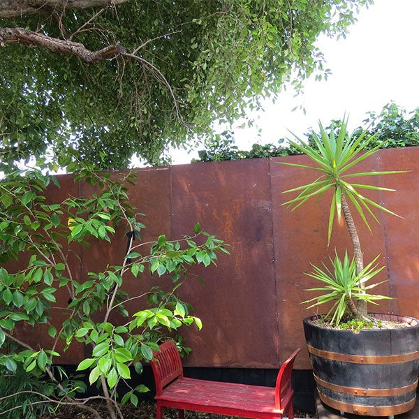 Plain Rust Metal Screen, Garden Privacy Rust Screen, Melbourne ...