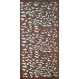 Extra Large Rust Metal Budget Screen: Flora