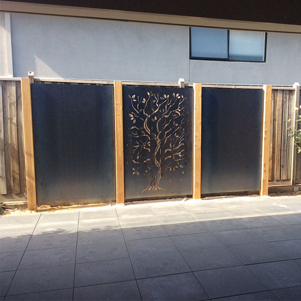 Plain Corten Steel Rust Screen 1800x1200mm - Chippy's Outdoor Melbourne