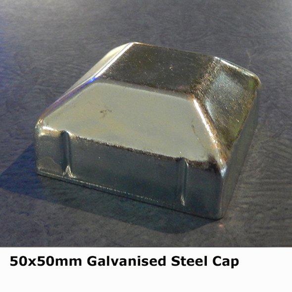 50x50mm Galvanized Steel Caps