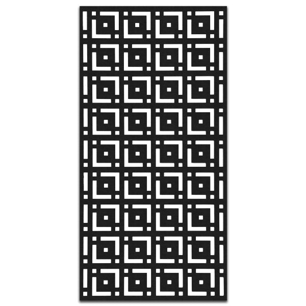 Powder Coat Metal Screen: Maze Charcoal