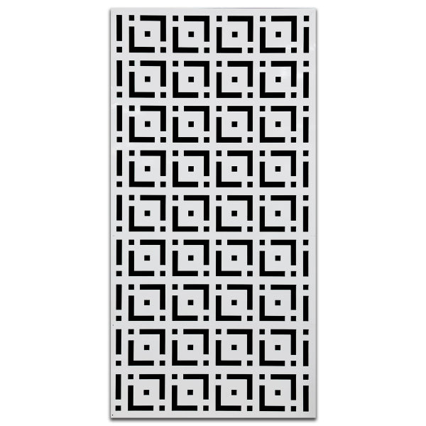 Powder Coat Metal Screen: Maze White