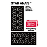 Outdeco Screen: Star Anais  (Natural Brown)