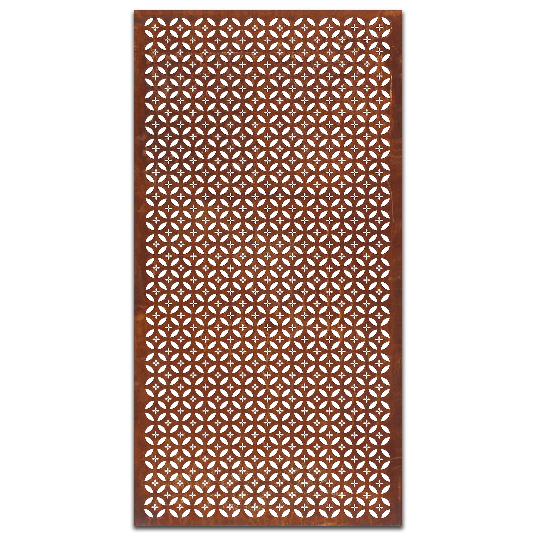 Extra Large Rust Metal Screen: Sazanka – Chippy's Outdoor
