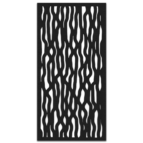 Powder Coat Metal Screen: Vine Charcoal